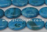 CLR421 15.5 inches 10*14mm oval dyed larimar gemstone beads