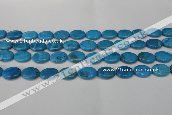 CLR421 15.5 inches 10*14mm oval dyed larimar gemstone beads