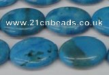 CLR423 15.5 inches 13*18mm oval dyed larimar gemstone beads