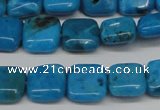 CLR430 15.5 inches 10*10mm square dyed larimar gemstone beads