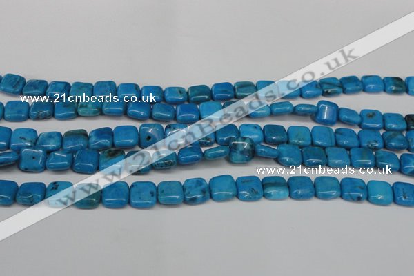 CLR430 15.5 inches 10*10mm square dyed larimar gemstone beads