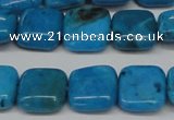 CLR431 15.5 inches 12*12mm square dyed larimar gemstone beads