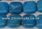 CLR432 15.5 inches 14*14mm square dyed larimar gemstone beads