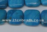 CLR433 15.5 inches 16*16mm square dyed larimar gemstone beads