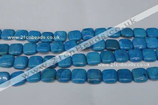 CLR433 15.5 inches 16*16mm square dyed larimar gemstone beads