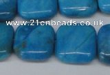 CLR434 15.5 inches 18*18mm square dyed larimar gemstone beads