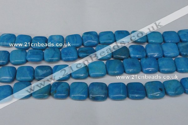 CLR434 15.5 inches 18*18mm square dyed larimar gemstone beads