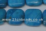 CLR435 15.5 inches 20*20mm square dyed larimar gemstone beads