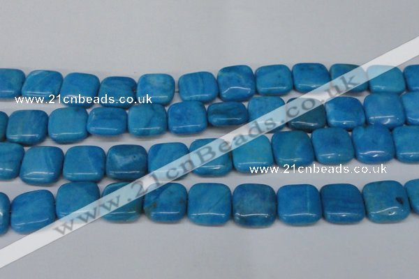 CLR435 15.5 inches 20*20mm square dyed larimar gemstone beads