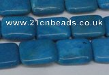 CLR440 15.5 inches 8*12mm rectangle dyed larimar gemstone beads