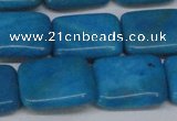 CLR443 15.5 inches 13*18mm rectangle dyed larimar gemstone beads