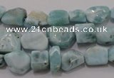 CLR48 15.5 inches 6*7mm – 10*14mm nuggets natural larimar beads