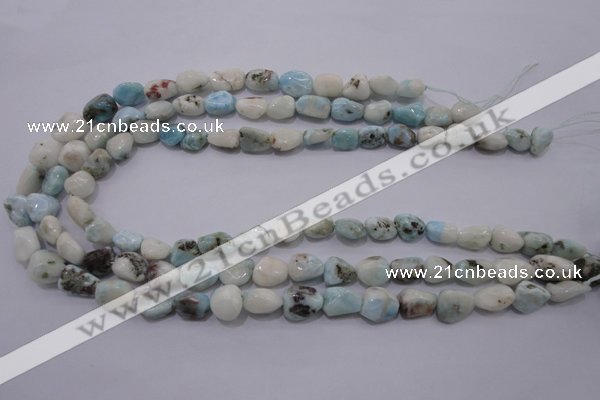 CLR51 15.5 inches 8*10mm – 12*16mm nuggets natural larimar beads