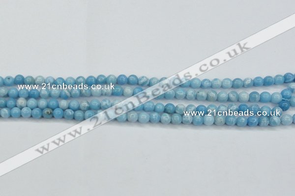 CLR600 15.5 inches 4mm round imitation larimar beads wholesale