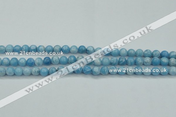 CLR601 15.5 inches 6mm round imitation larimar beads wholesale