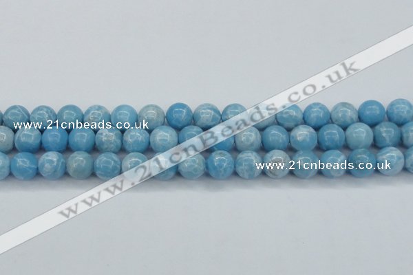 CLR604 15.5 inches 12mm round imitation larimar beads wholesale