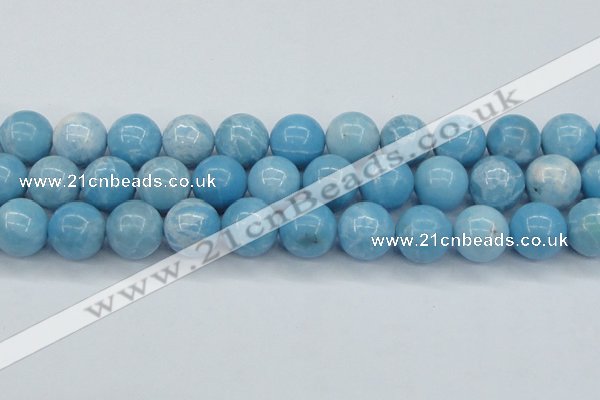 CLR606 15.5 inches 16mm round imitation larimar beads wholesale