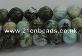 CLR61 15.5 inches 6mm round natural larimar gemstone beads