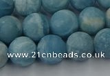 CLR613 15.5 inches 10mm round matte imitation larimar beads