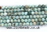 CLR621 15.5 inches 8mm round larimar gemstone beads