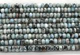 CLR626 15.5 inches 4*6mm rondelle larimar gemstone beads