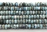 CLR628 15.5 inches 6*10mm rondelle larimar gemstone beads