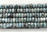 CLR629 15.5 inches 6*12mm rondelle larimar gemstone beads