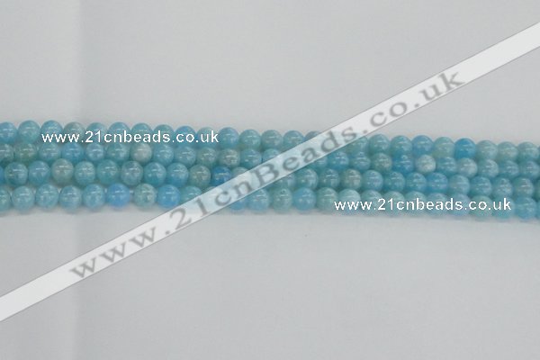 CLR70 15.5 inches 6mm round imitation larimar beads wholesale