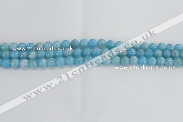 CLR71 15.5 inches 8mm round imitation larimar beads wholesale