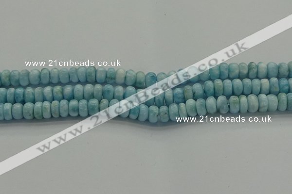 CLR79 15.5 inches 4*7mm rondelle natural larimar gemstone beads