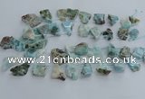 CLR90 Top drilled 15*20mm - 25*35mm freeform larimar beads