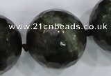 CLS03 15.5 inches 30mm faceted round large black labradorite beads