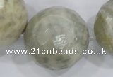 CLS04 15.5 inches 30mm faceted round large fossil coral beads