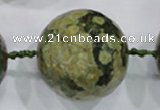 CLS05 15.5 inches 30mm faceted round large peacock gemstone beads