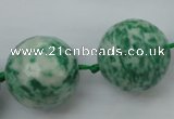 CLS102 15.5 inches 25mm faceted round large Qinghai jade beads