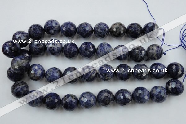 CLS152 15.5 inches 20mm faceted round sodalite gemstone beads