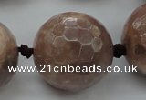 CLS17 15.5 inches 30mm faceted round large moonstone beads