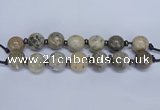 CLS200 7.5 inches 25mm round large chrysanthemum agate beads