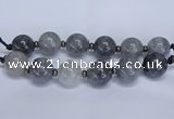 CLS251 7.5 inches 30mm round large cloudy quartz beads wholesale