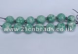 CLS302 7.5 inches 25mm faceted round large Qinghai jade beads