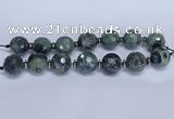 CLS303 7.5 inches 25mm faceted round large kambaba jasper beads