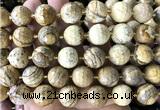 CLS416 15 inches 16mm faceted round picture jasper beads