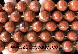 CLS419 15 inches 16mm faceted round red jasper beads wholesale