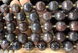 CLS444 15 inches 16mm faceted round brecciated jasper beads