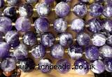 CLS452 15 inches 16mm faceted round dogtooth amethyst beads