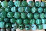 CLS614 15 inches 16mm round green banded agate gemstone beads