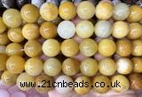 CLS621 15 inches 16mm round yellow jade beads wholesale