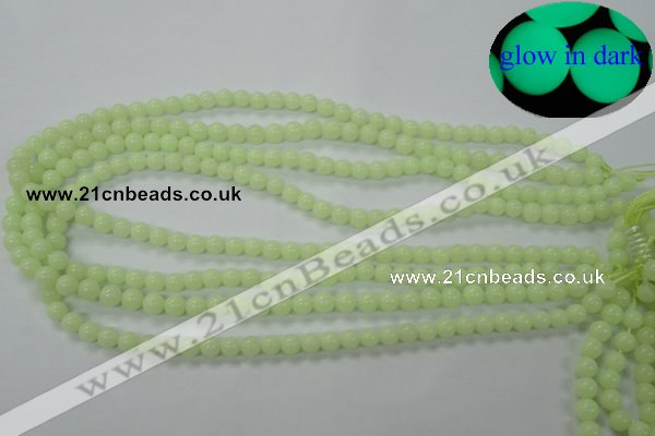 CLU02 15.5 inches 6mm round luminous stone beads wholesale