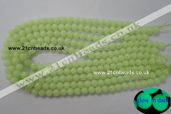 CLU03 15.5 inches 8mm round luminous stone beads wholesale