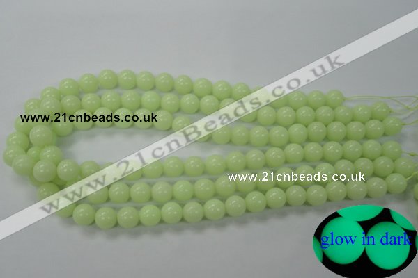 CLU04 15.5 inches 10mm round luminous stone beads wholesale